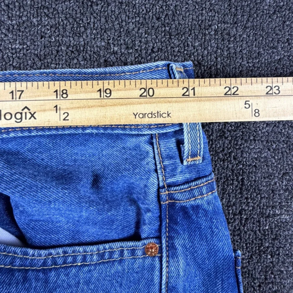 Levis Jeans Mens 44x34 (Fits 42x33) 550 Relaxed Fit Tapered Blue Denim EUC